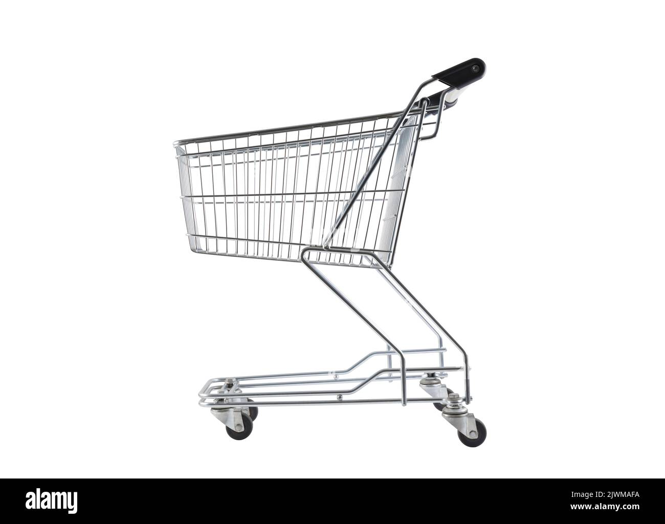 Shopping cart isolated on white background with clipping path Stock Photo