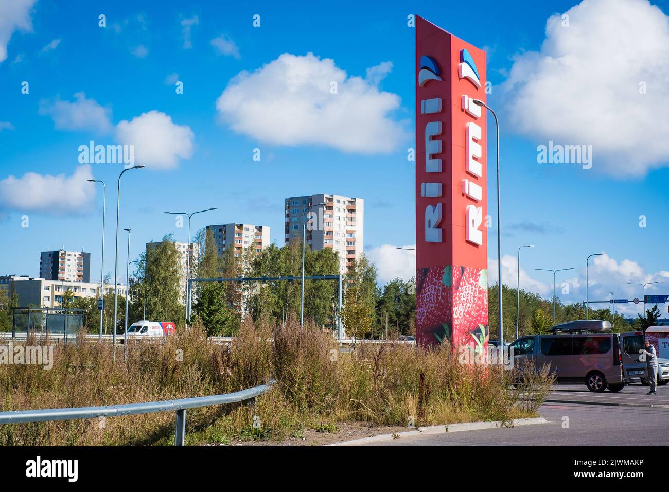 Tallinn, Estonia - September 3, 2022: Rimi supermarket in Lasnamäe district. Stock Photo