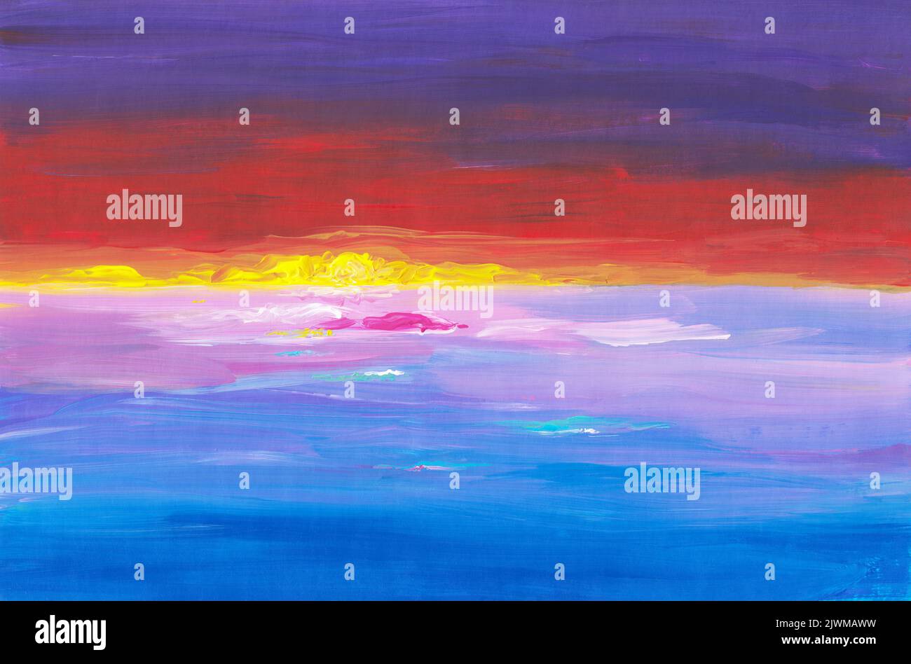 Abstract colorful landscape oil painting. Artistic background. Blue and ...