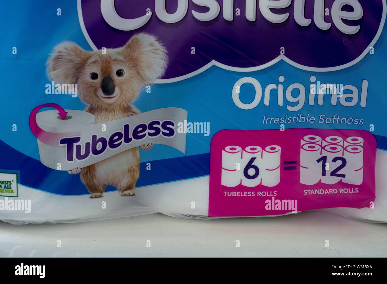 A pack of Cushelle tubeless toilet rolls Stock Photo Alamy