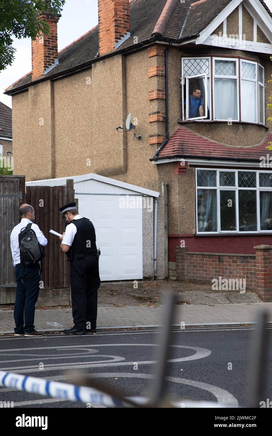 London, UK. 6th September, London, UK. Pollice crime scene following Streatham shooting: Chris Kaba died after being shot by police following pursuit. Date: 6/9/22 Photos: Stephanie Black Credit: Stephanie Black/Alamy Live News Stock Photo