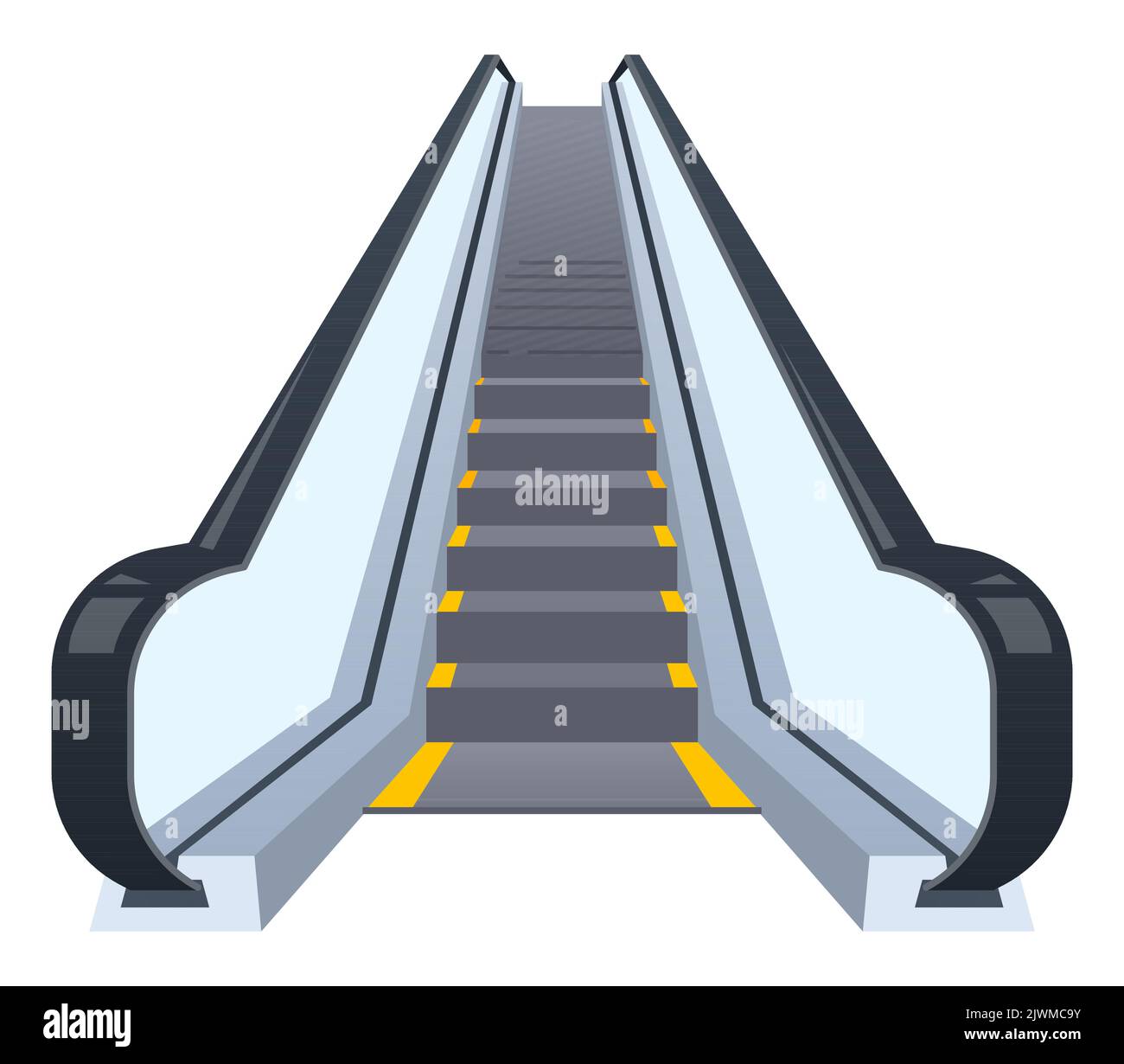 Moving staircase - modern flat design style single isolated object Stock Vector
