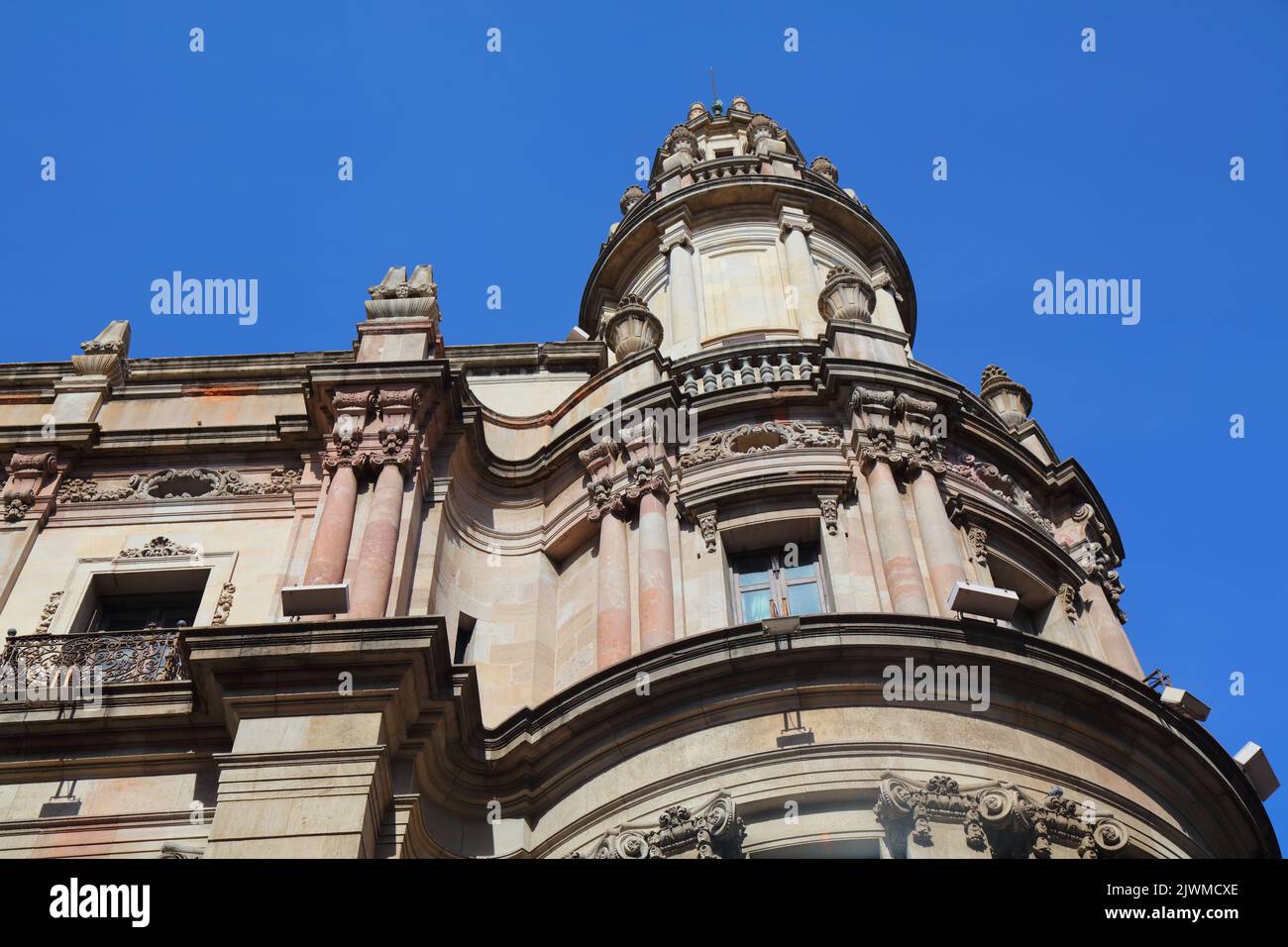 Barcelona landmark. Central Post Office building. Spanish architecture. Stock Photo