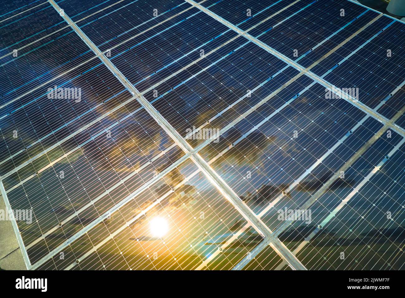Standard american residential house with rooftop covered with solar