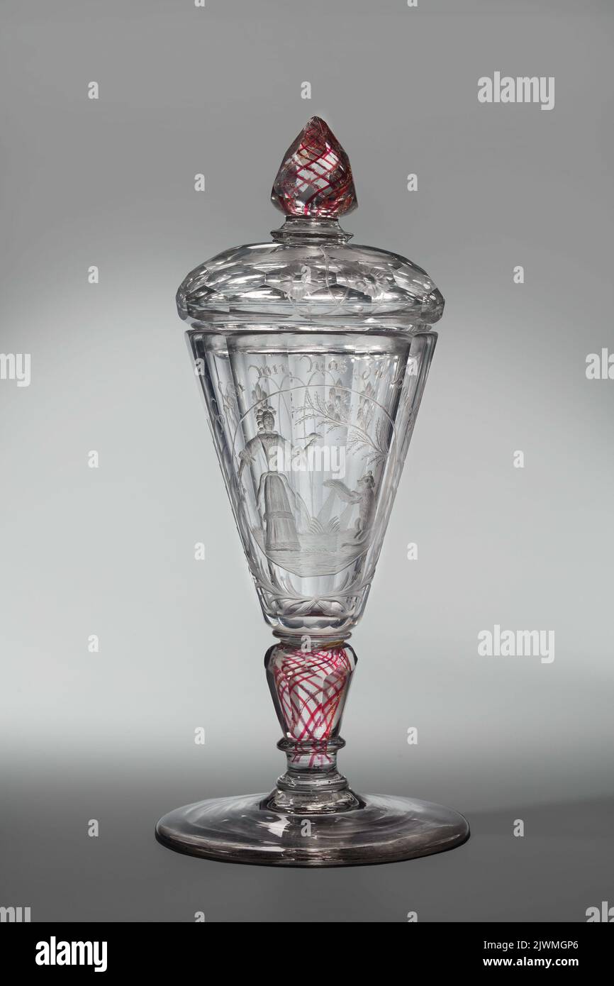 Chalice with a lid. Czechy, creator Stock Photo Alamy