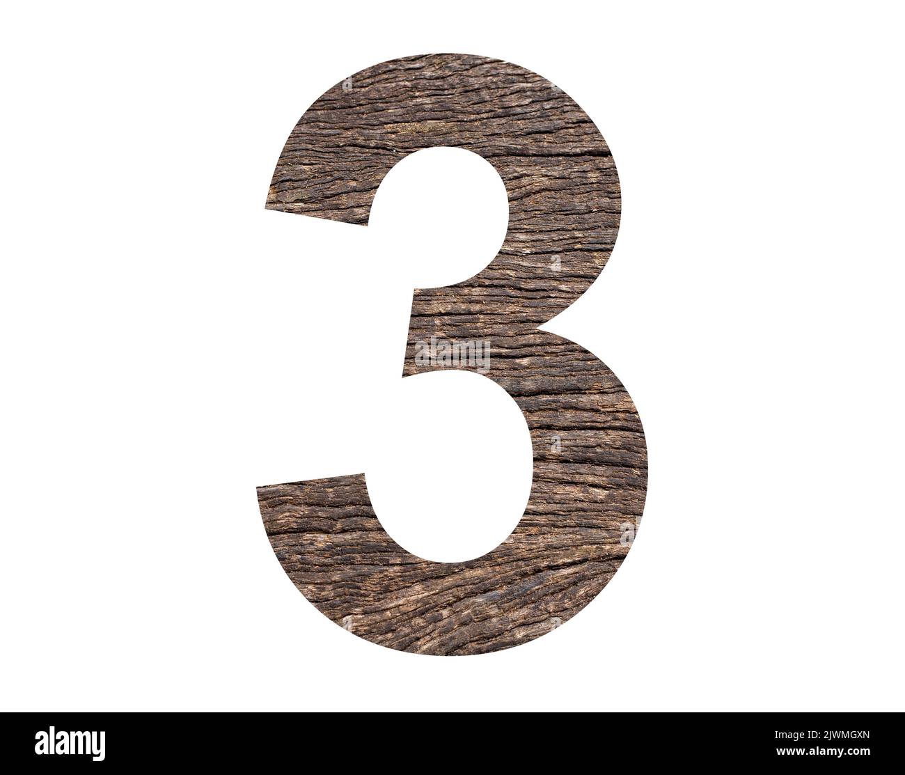 Number 3 - Rustic tree cortex background Stock Photo - Alamy