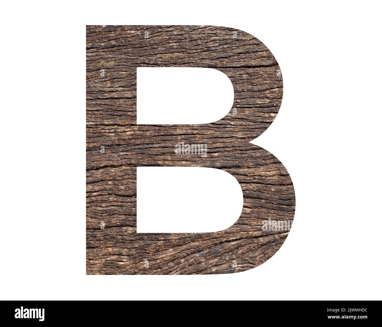 Alphabet letter B - Rustic tree bark background Stock Photo - Alamy