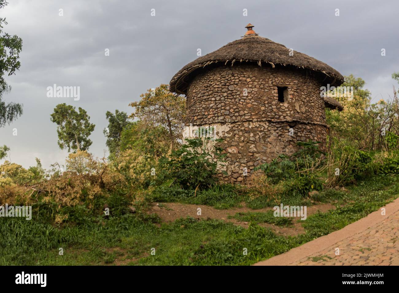 Traditional round house in Lalibela, Ethiopia Stock Photo Alamy