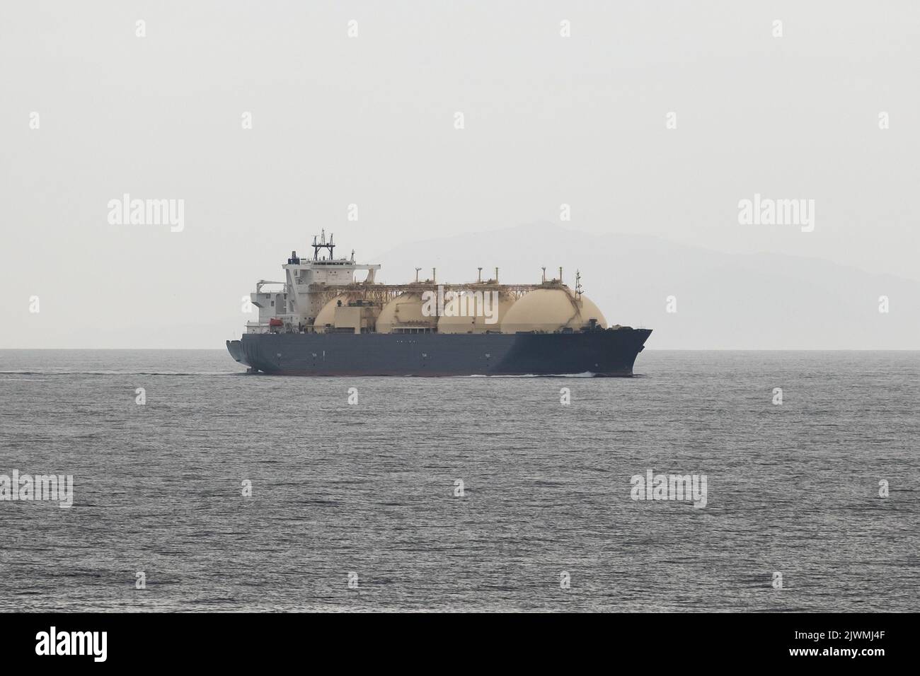 LNG (Liquified Natural Gas) tanker floats in the sea Stock Photo Alamy