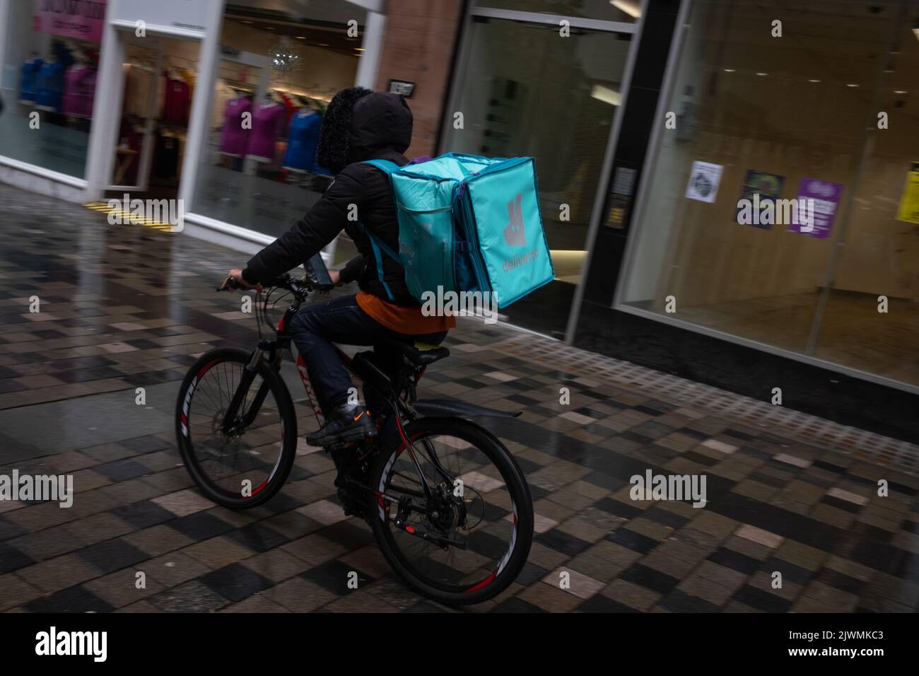 Food delivery couriers and scotland hires stock photography and images