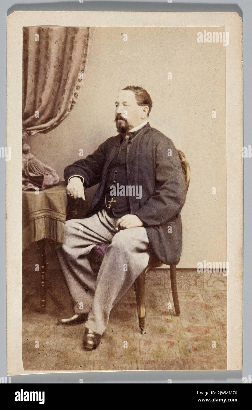 Portrait of Jan Chalecki (1807-1883 or 1889) general of the Russian and uprising army, participant in the January 1863 uprising, emigrant. unknown, photographer Stock Photo