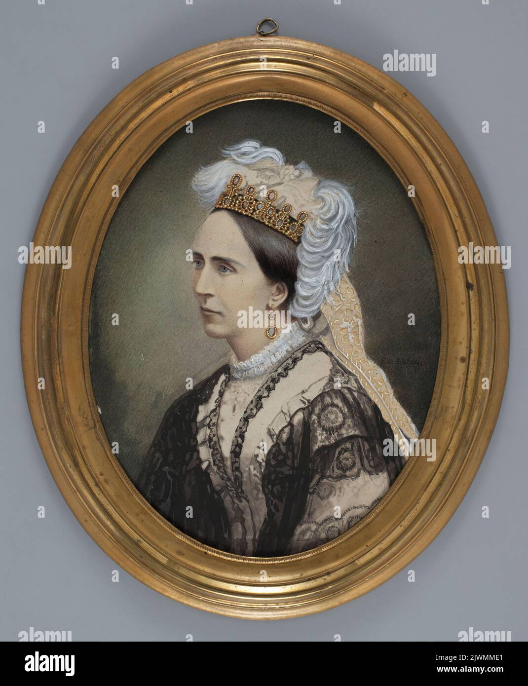 Królowa Maria Józefina de Beauharnais,matka Karola Szwedzkiego XV Bernardotte. Arnberg, Elise (1826-1891), painter Stock Photo