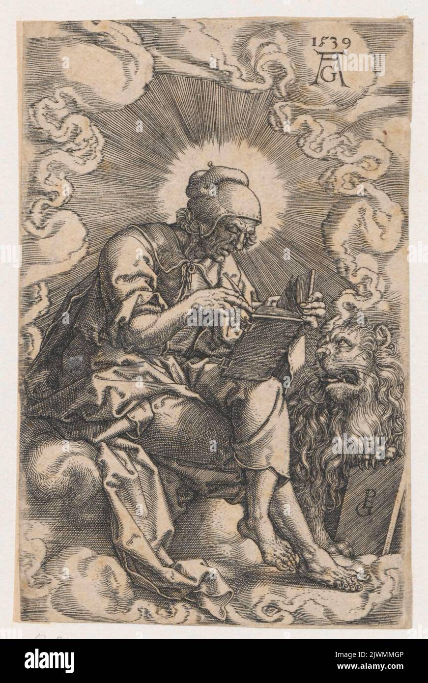 Mark, from the cycle the Four Evangelists. Aldegrever, Heinrich (1502-1555/1561), graphic artist Stock Photo