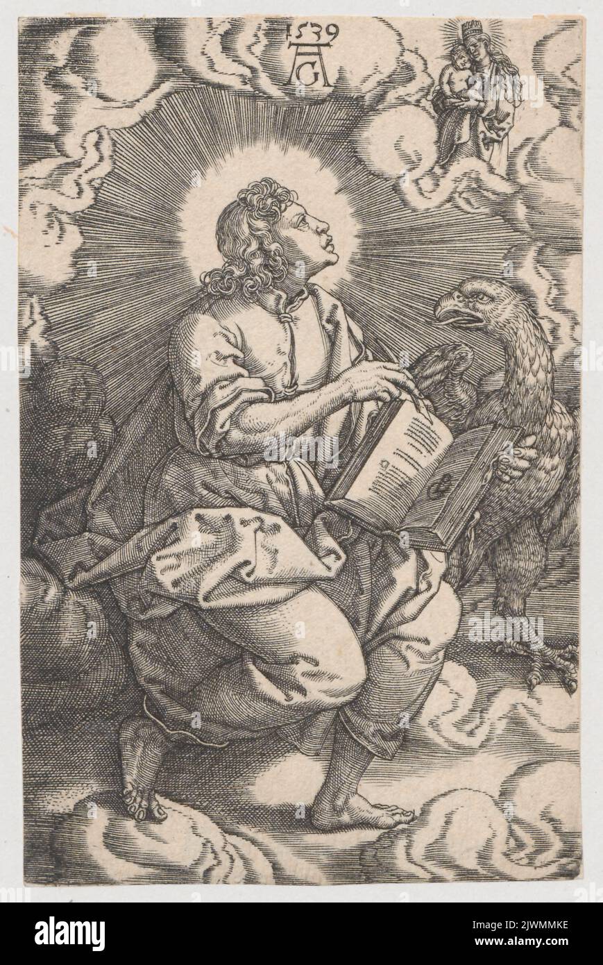 John, from the cycle the Four Evangelists. Aldegrever, Heinrich (1502-1555/1561), graphic artist Stock Photo