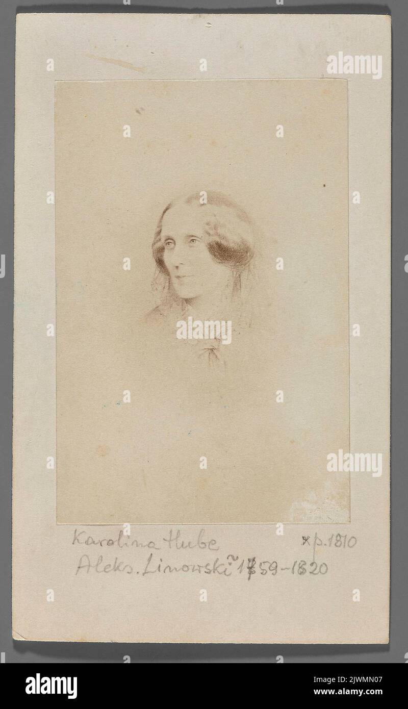 Portrait of Karolina Linowska, born Hube, 1 v. Łęska (1766 1848). unknown, photographer Stock