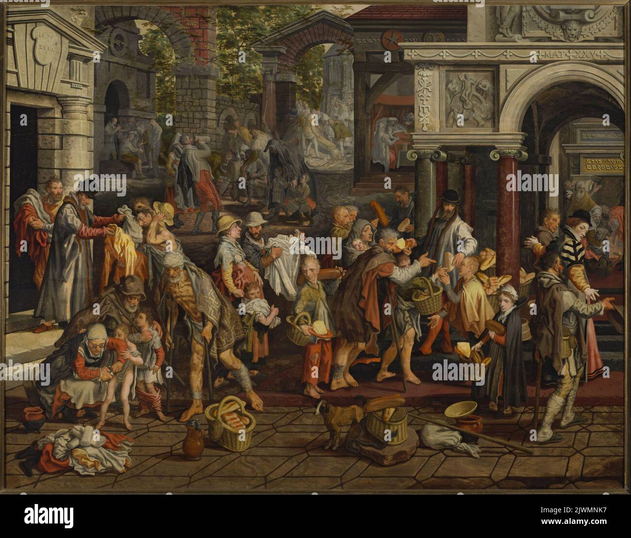 Christian deeds of mercy matthew 25 35 36 aertsen pieter 1508 1575