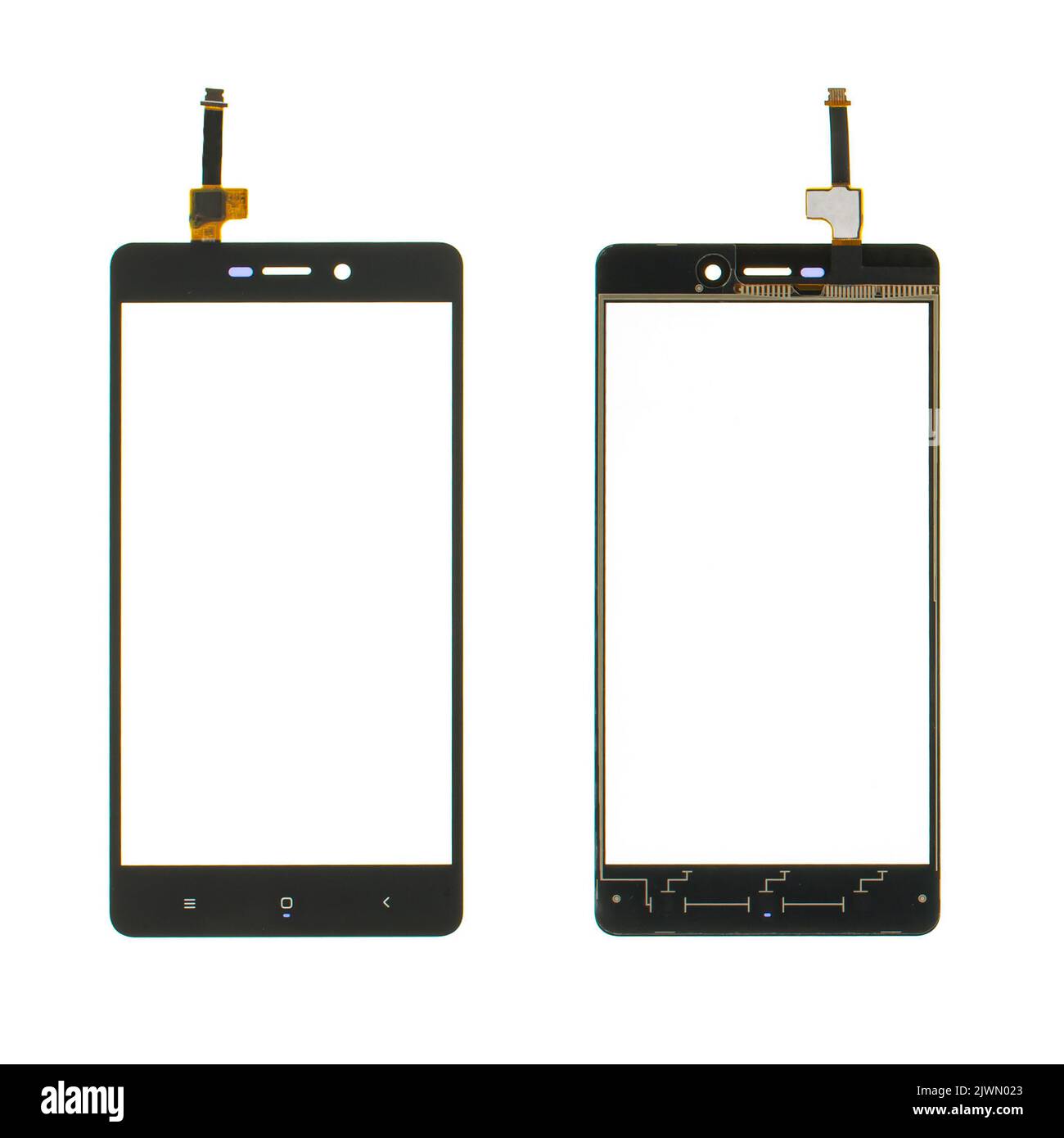 touchscreen for phone, spare part for phone, isolated on white ...