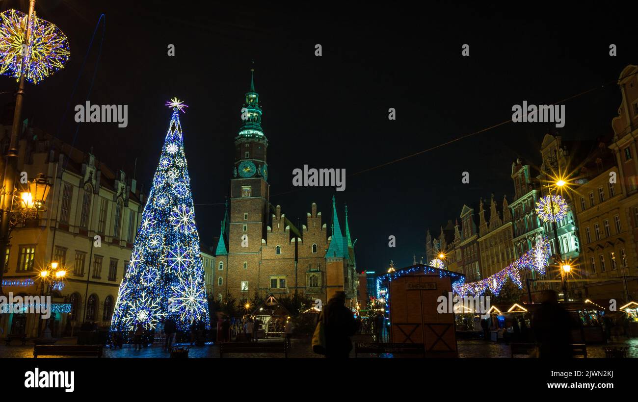 Christmas fairy in Polish city Wrocław. Stock Photo
