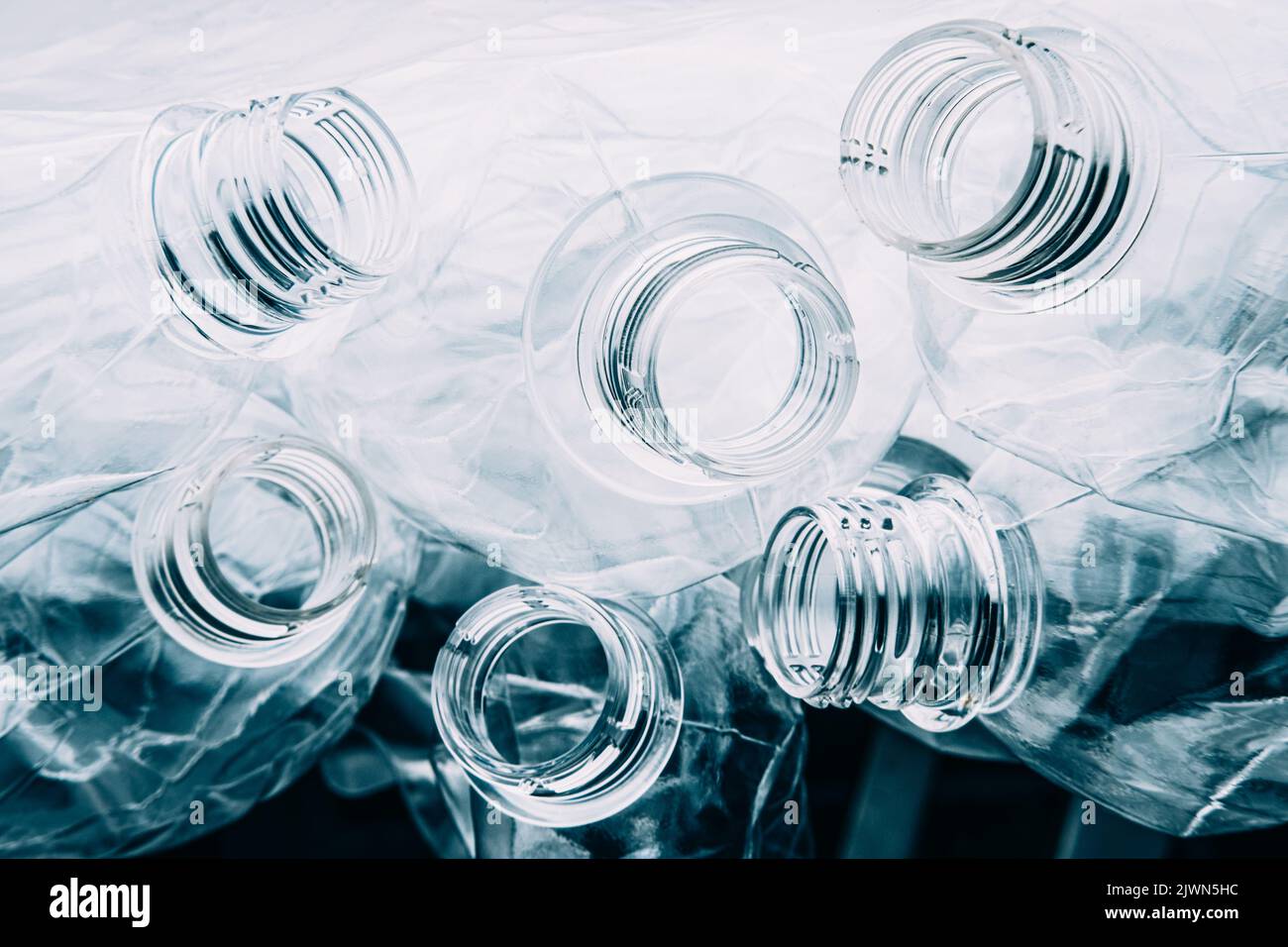 environmental pollution plastic bottles texture Stock Photo