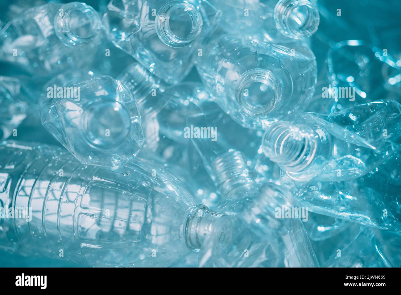 waste management plastic reuse bottles texture Stock Photo