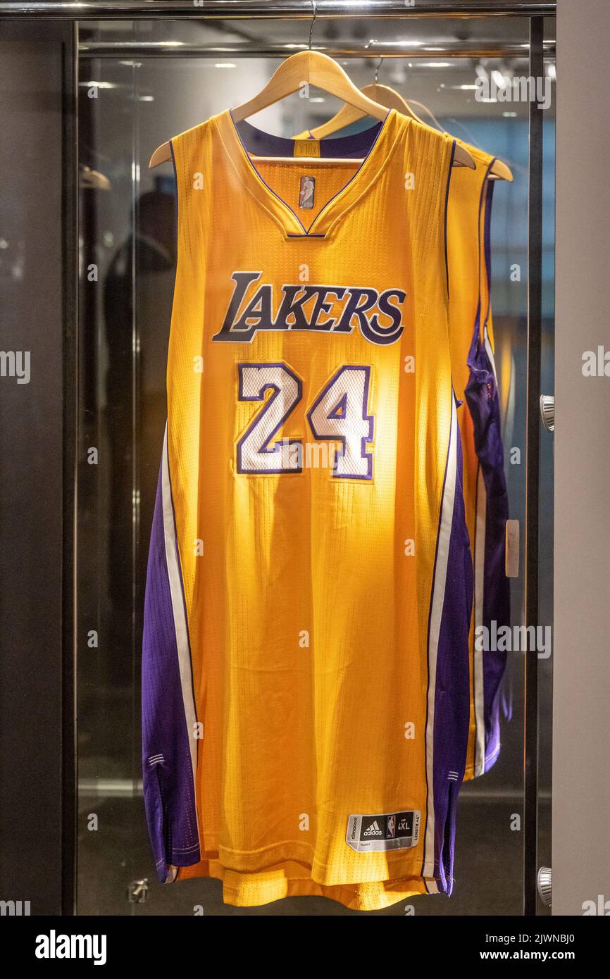 Kobe Bryant game worn jersey from Bryant s final NBA Opening Day 2015 2016 Season is up for auction at an estimated 120 000 140 000 at Sotheby s in New York NY on Sept. 6