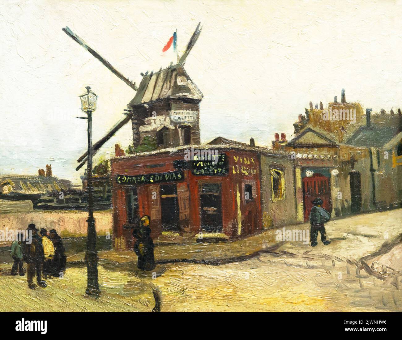 Moulin de la Galette,  Montmartre, Paris, Vincent van Gogh, 1886, Alte Nationalgalerie, Berlin, Germany, Europe Stock Photo