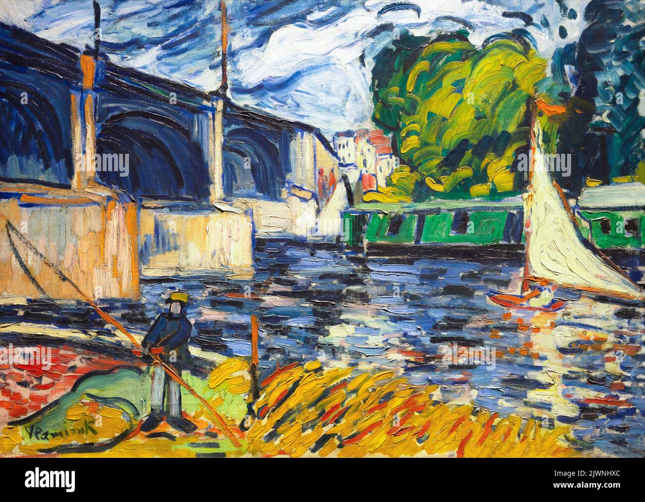 The Bridge of Chatou, Maurice de Vlaminck, 1907, Alte Nationalgalerie, Berlin, Germany, Europe Stock Photo