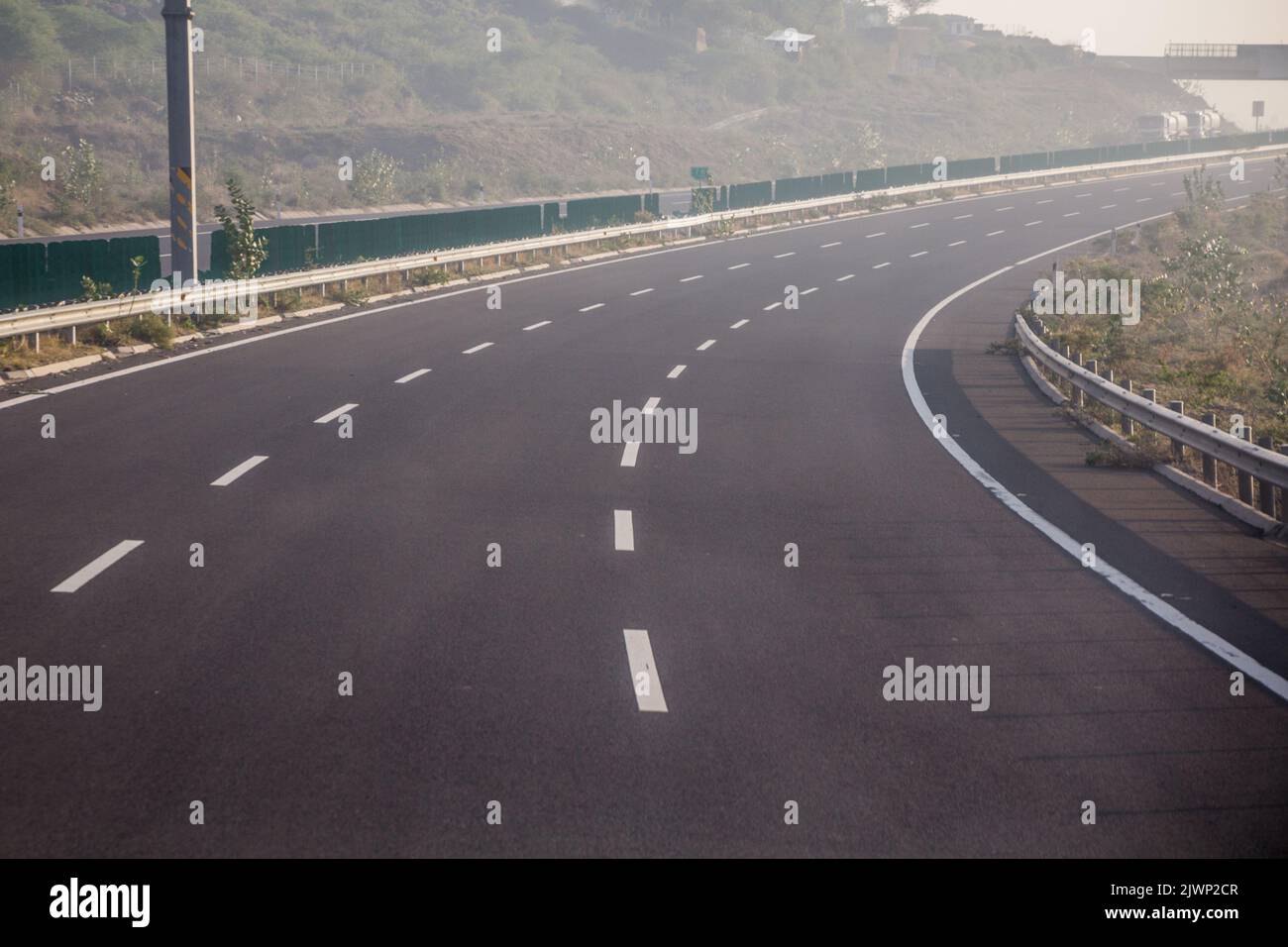 Modern three lane expressway from Addis Ababa to Adama, Ethiopia Stock