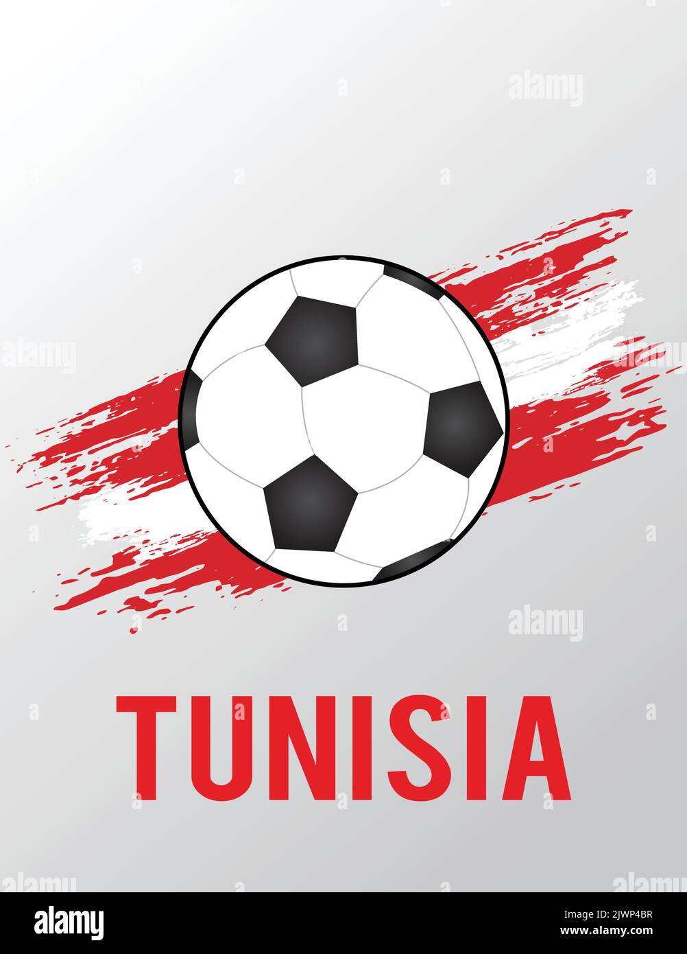 Tunisia Soccer Brush Flag Argentina Stock Vector
