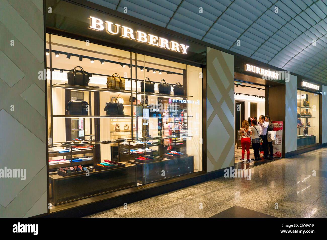 Burberry store in Guangzhou Airport, China. Stock Photo
