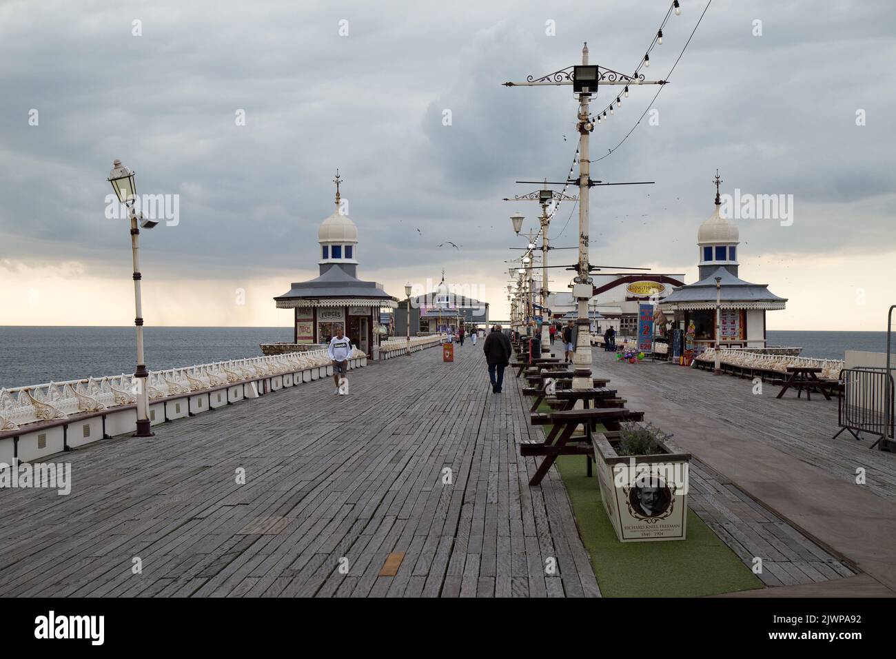 Blackpool North Pier promenade seafront England Stock Photo Alamy