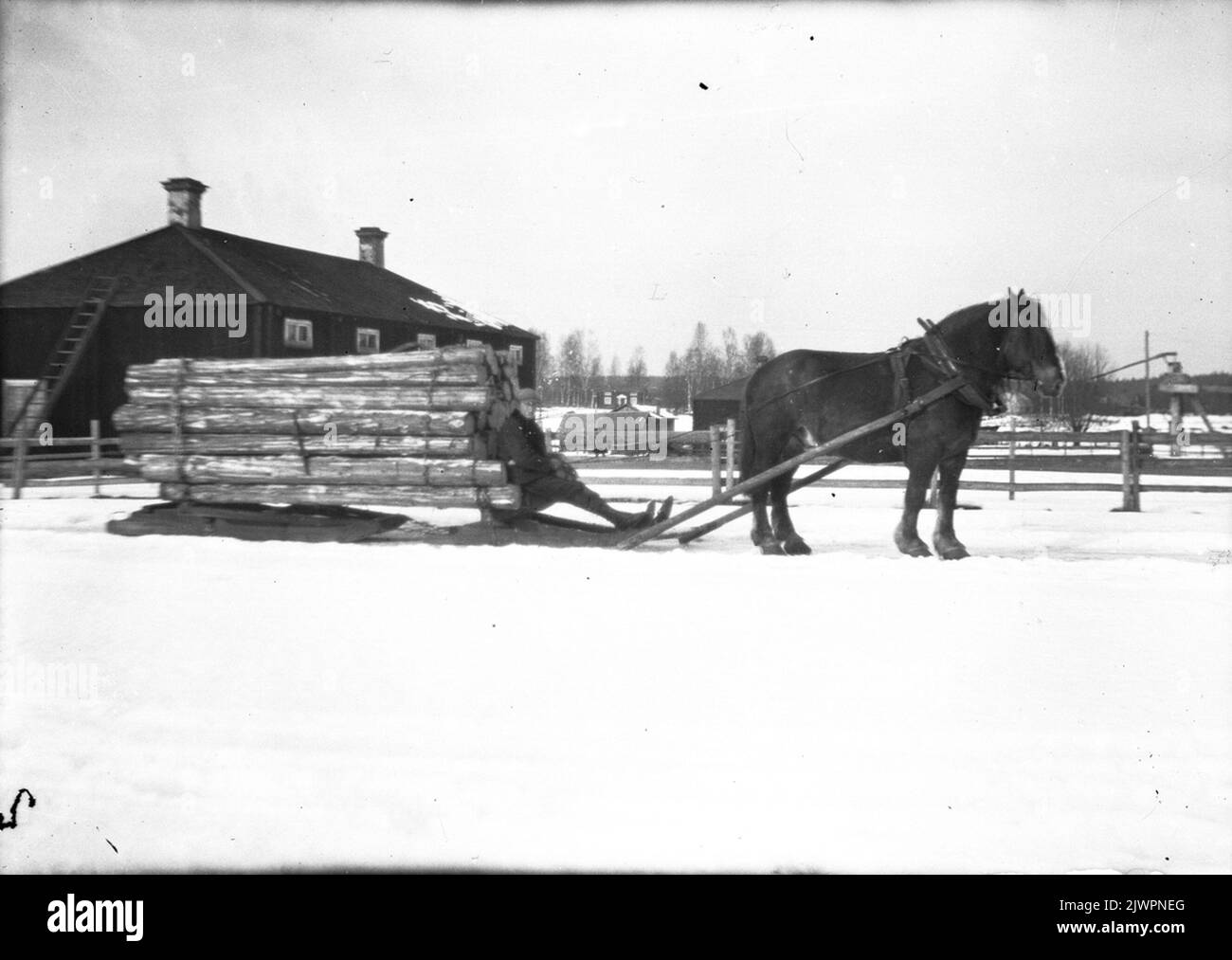 Timber driving. Timmerkörning Stock Photo Alamy