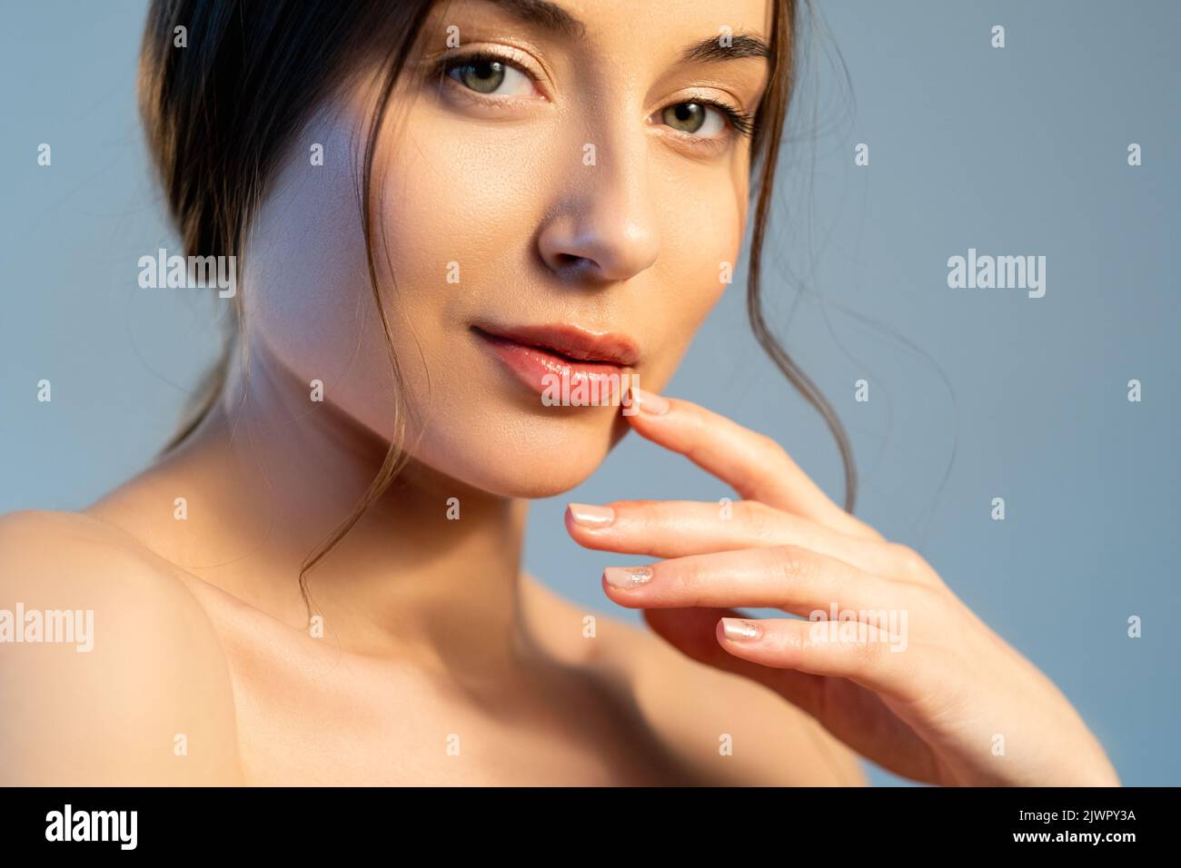 skincare model beauty service woman smooth face Stock Photo Alamy
