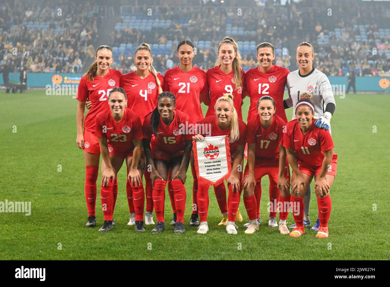 Moore Park, Australia. 06th Sep, 2022. Canadian women's soccer team