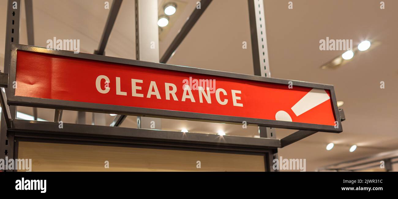 Clothes outlet clearance sale hi-res stock photography and images - Alamy