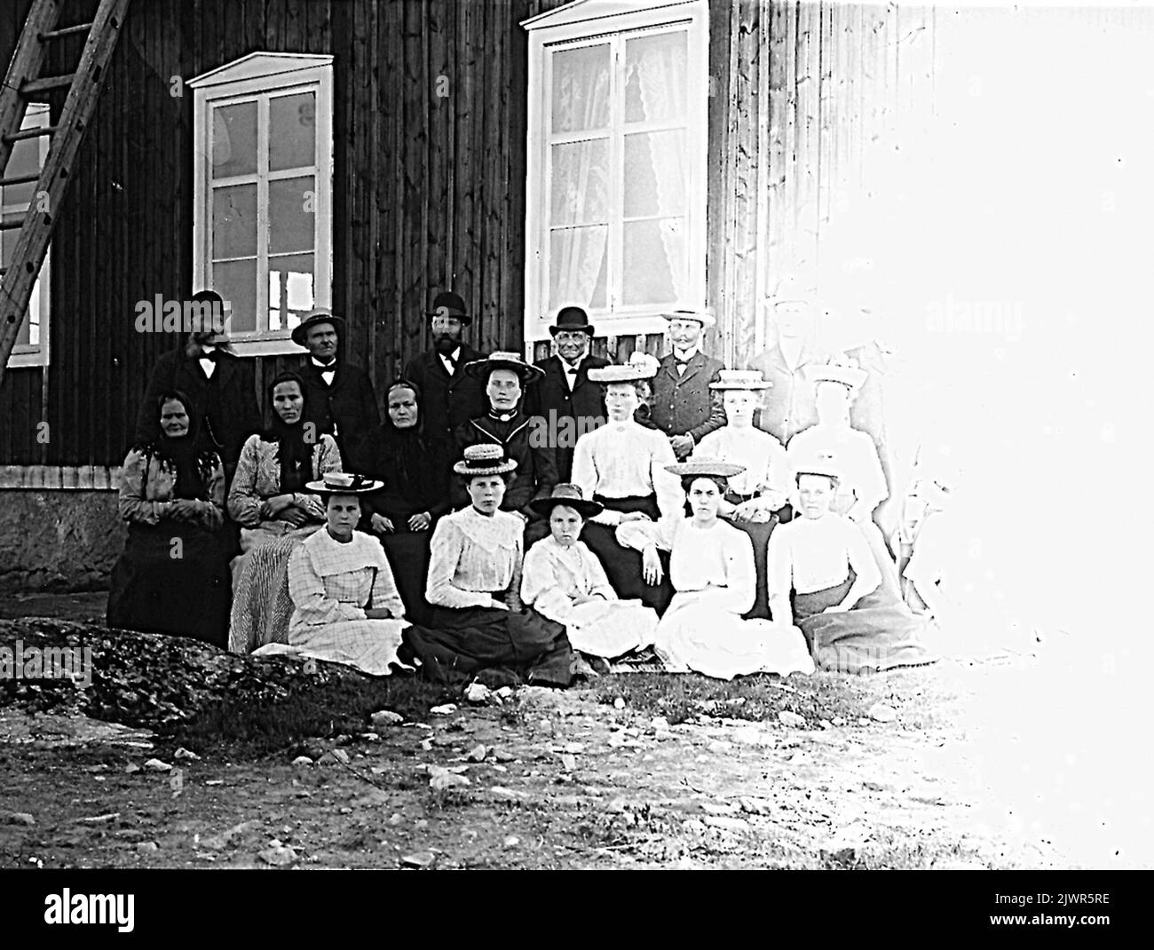 The school in Acktjära. Skolan i Acktjära. Stock Photo