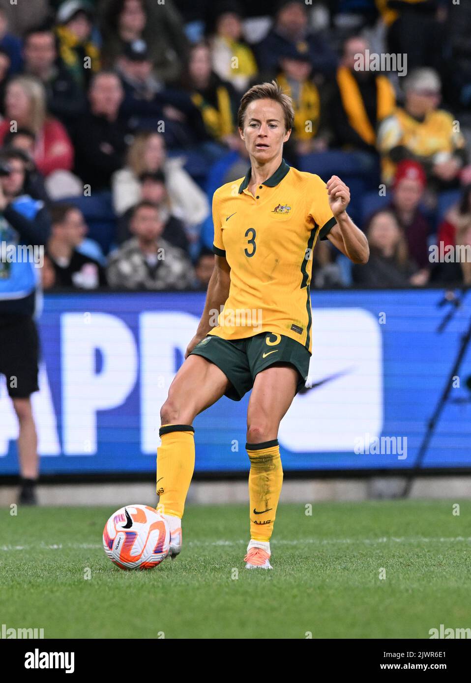 Aivi Luik of the Australian Women's Soccer team in action during Game 2