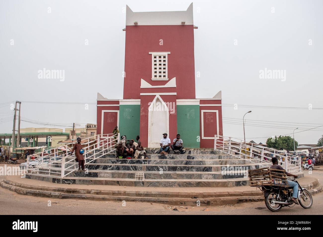 A market area in Kastina, NIGERIA, on July 27, 2022. Everyday life in Northern Region, Nigeria Stock Photo