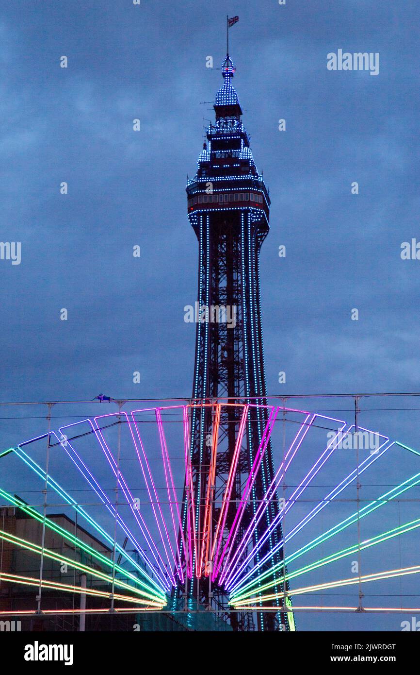 Blackpool Illuminations promenade seafront England Stock Photo Alamy