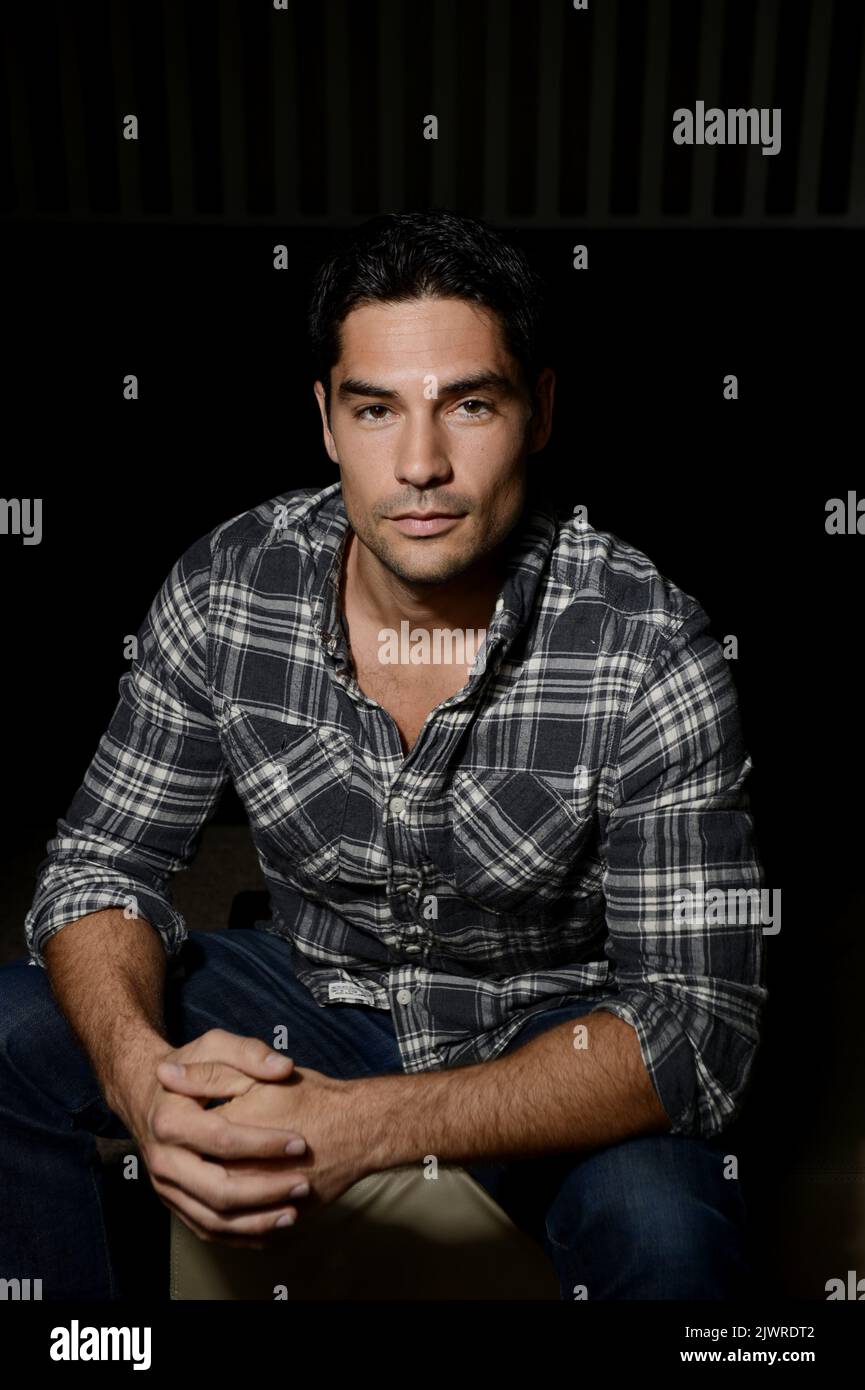 American actor DJ Cotrona poses for photographs in Sydney, Thursday