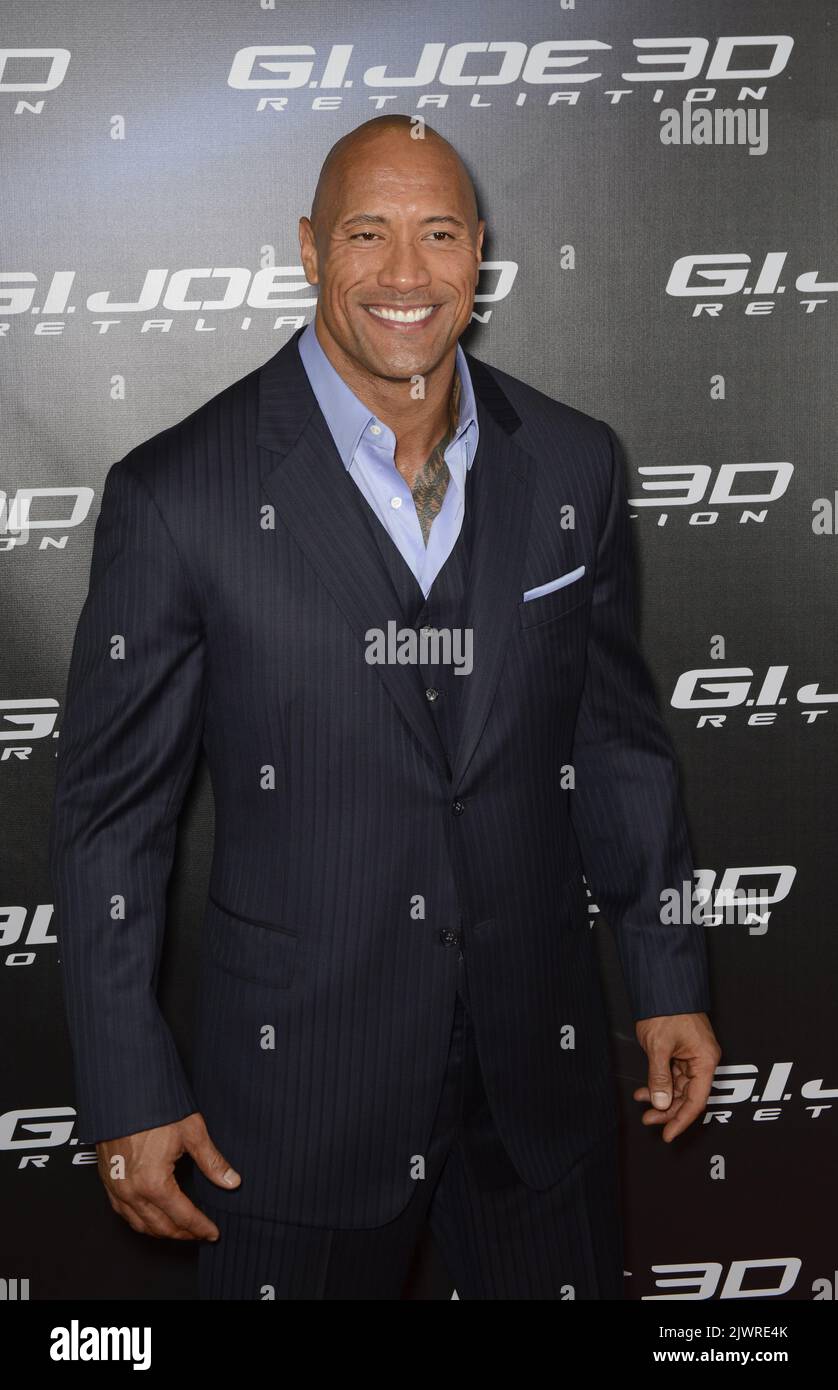 American actor and wrestler Dwayne 'The Rock' Johnson at the GI Joe ...