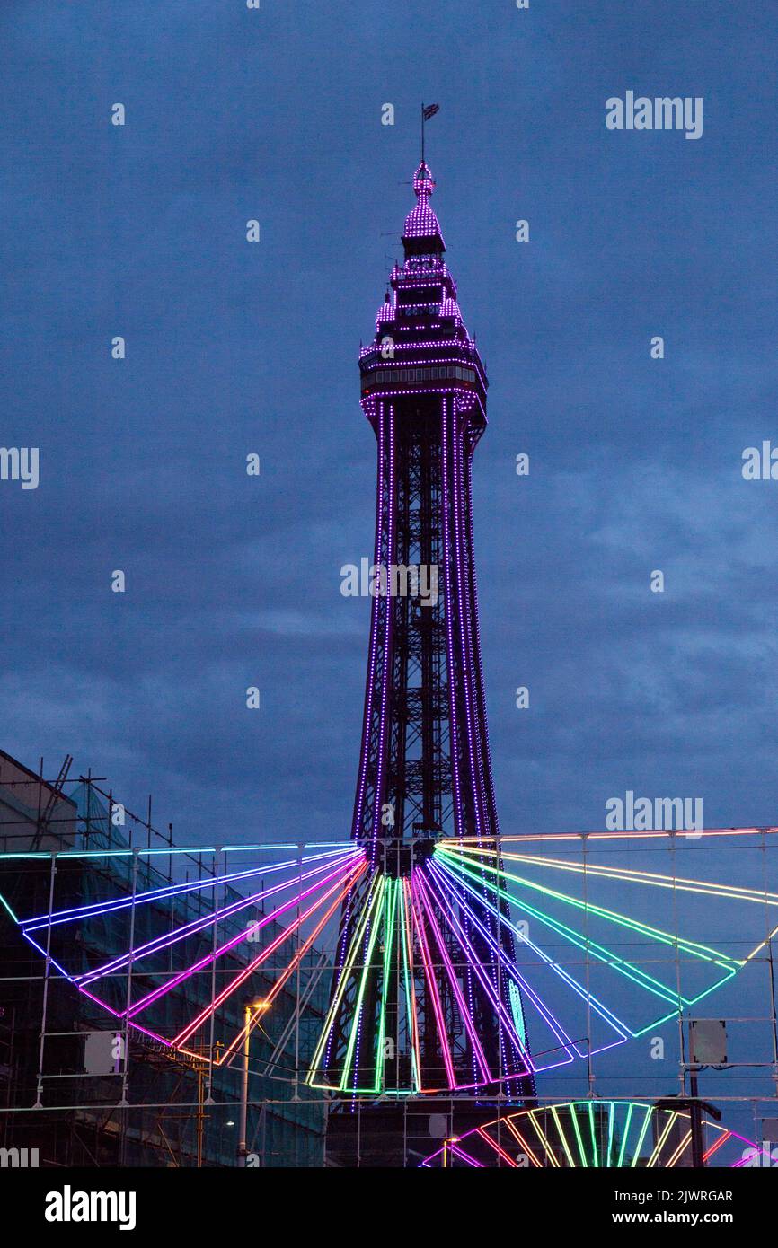 Blackpool Illuminations promenade seafront England Stock Photo Alamy