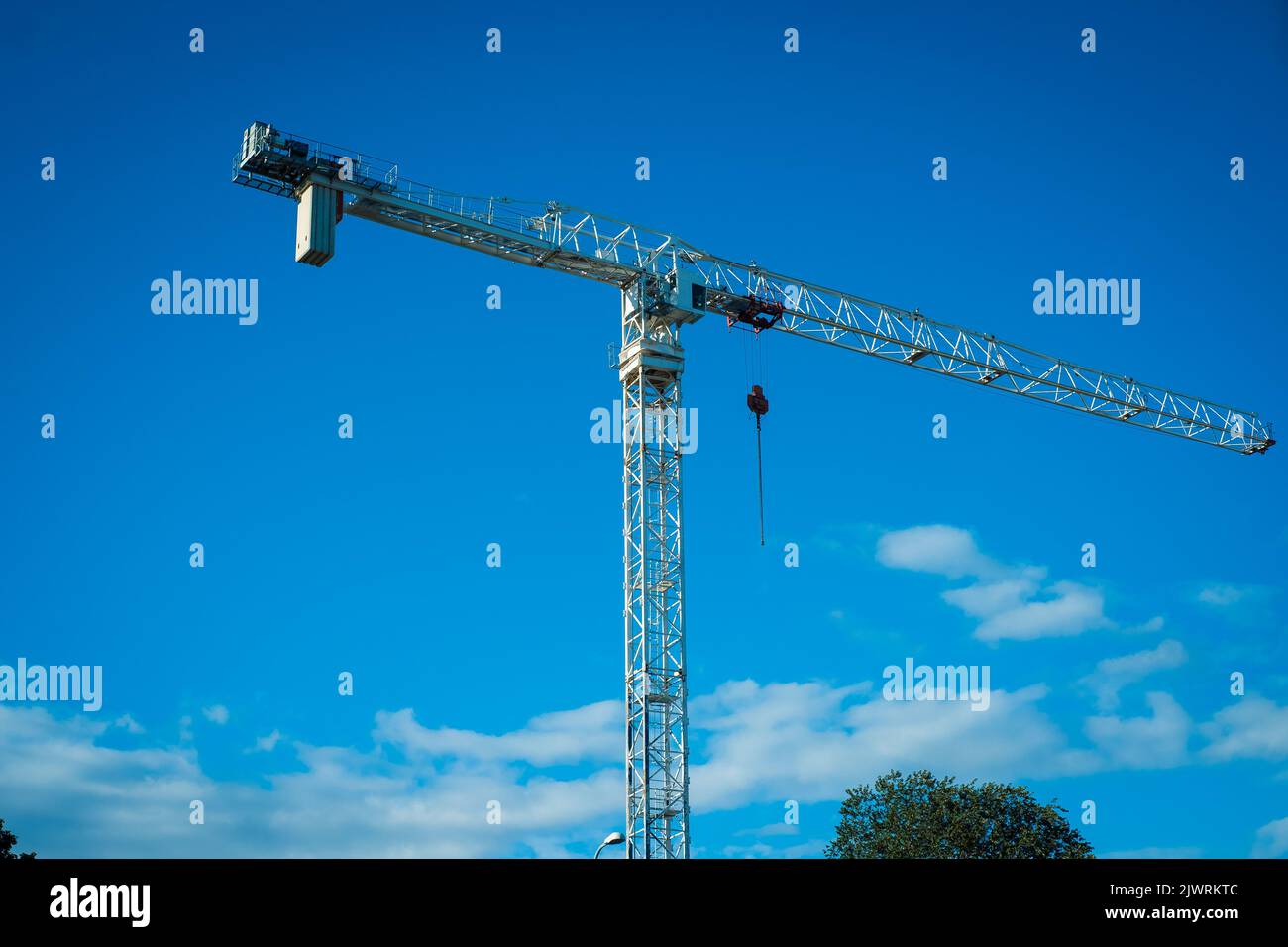 Crane working on a construction site Stock Photo Alamy