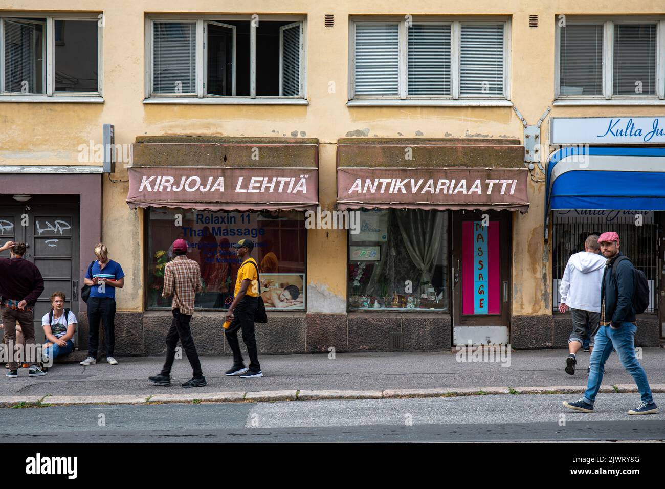 Thai massage parlour in old secondhand bookstore in Alppila district