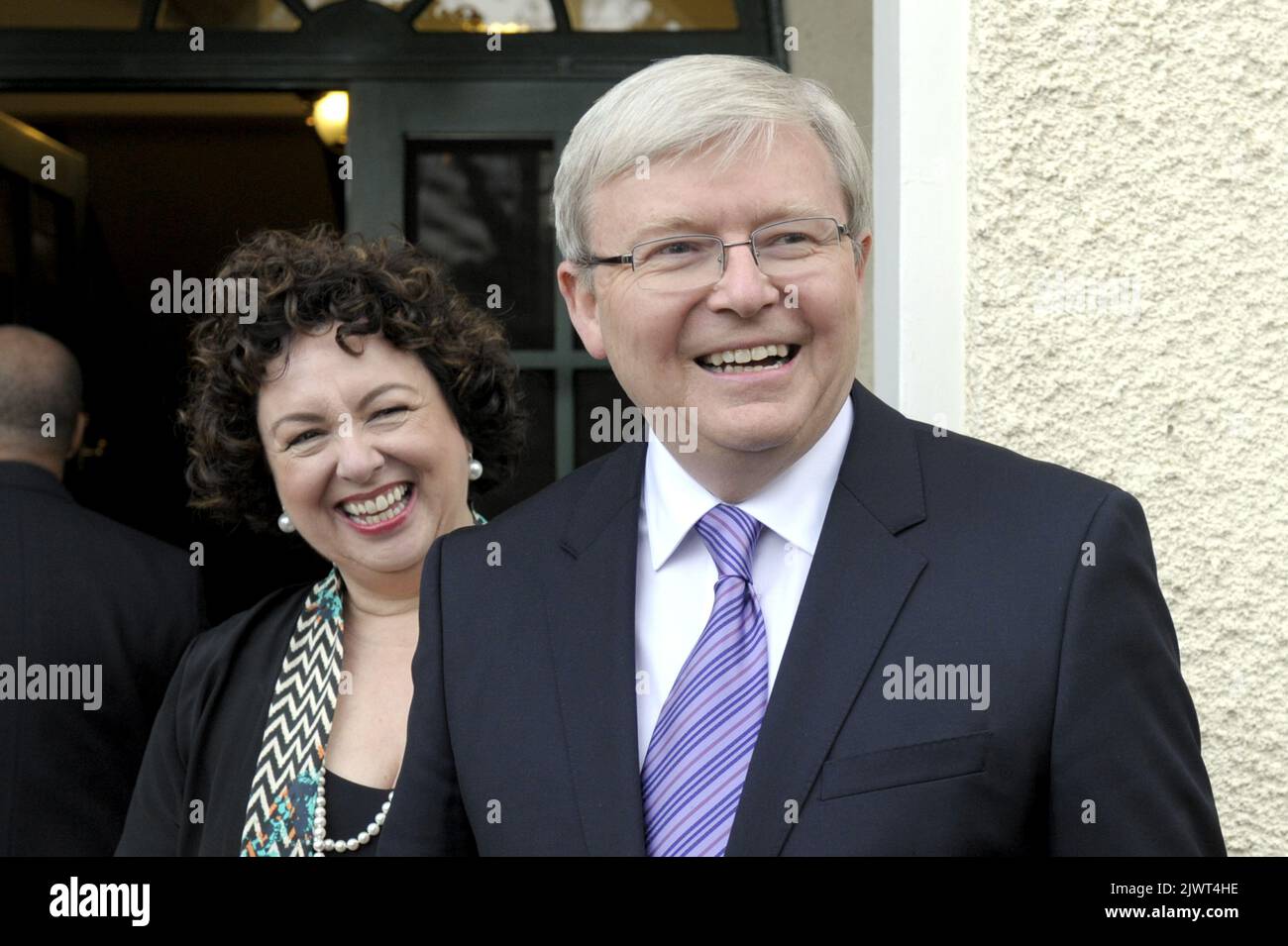 Therese Ruddle Prtime Minister Kevin Rudd and his wife Therese at the Lodge in ...