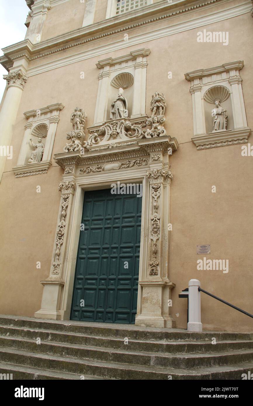 Casarano, Italy. Exterior of the 17th century Chiesa Madre Vergine