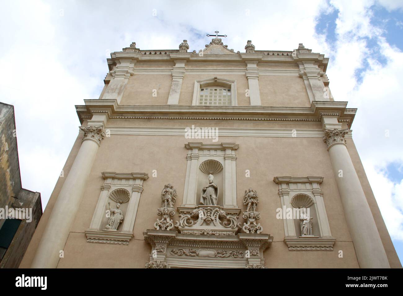 Casarano, Italy. Exterior view of the 17th century Chiesa Madre Vergine