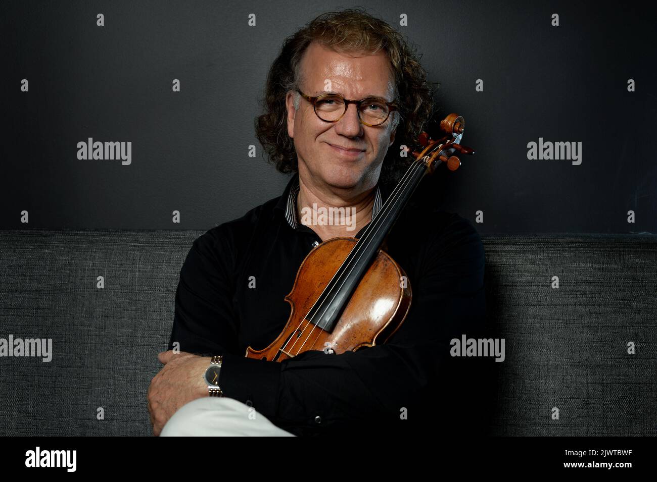 Dutch violinist, conductor and composer Andre Rieu poses for a