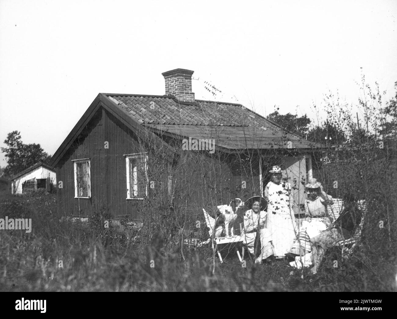 Skansen Villan, Uncle's summer residence. In the summer of 1901. Skansen villan, farbrors sommarbostad. Sommaren 1901. Stock Photo