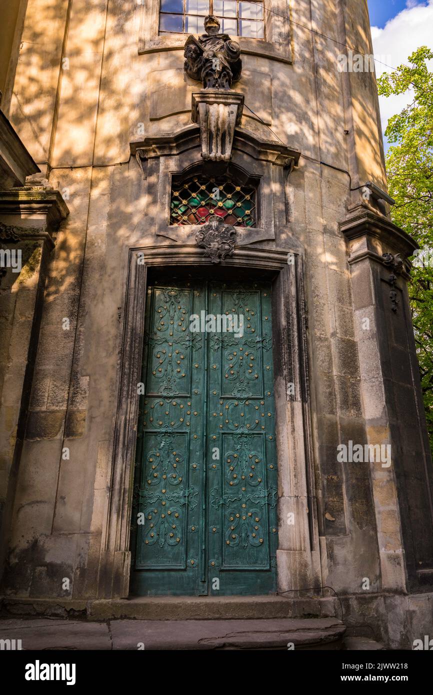 copper doors in Lviv, Ukraine Stock Photo Alamy
